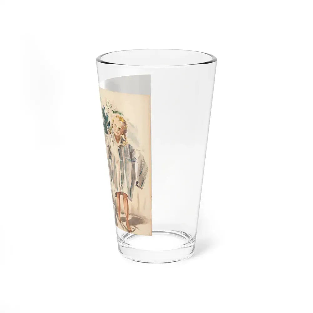 A Passionate Kiss, magazine story illustration (Magazine Illustration) Pint Glass 16oz - Go Mug Yourself