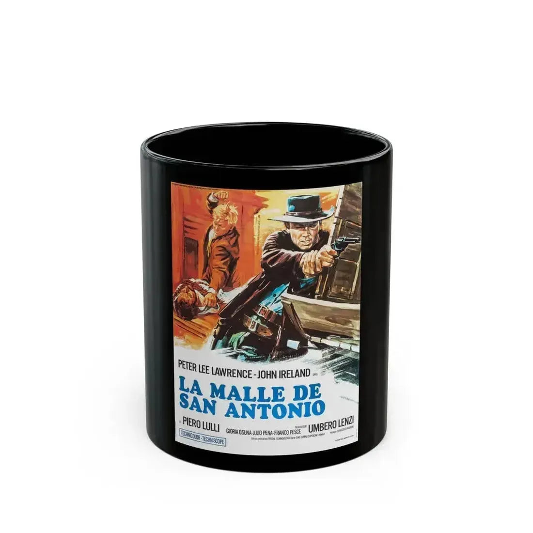 A PISTOL FOR A 100 COFFINS 1968 Movie Poster - Black Coffee Mug 11oz - Go Mug Yourself