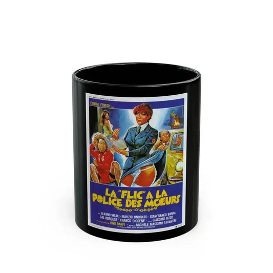 A POLICEWOMAN OF THE VICE SQUAD 1982 Movie Poster - Black Coffee Mug 11oz - Go Mug Yourself