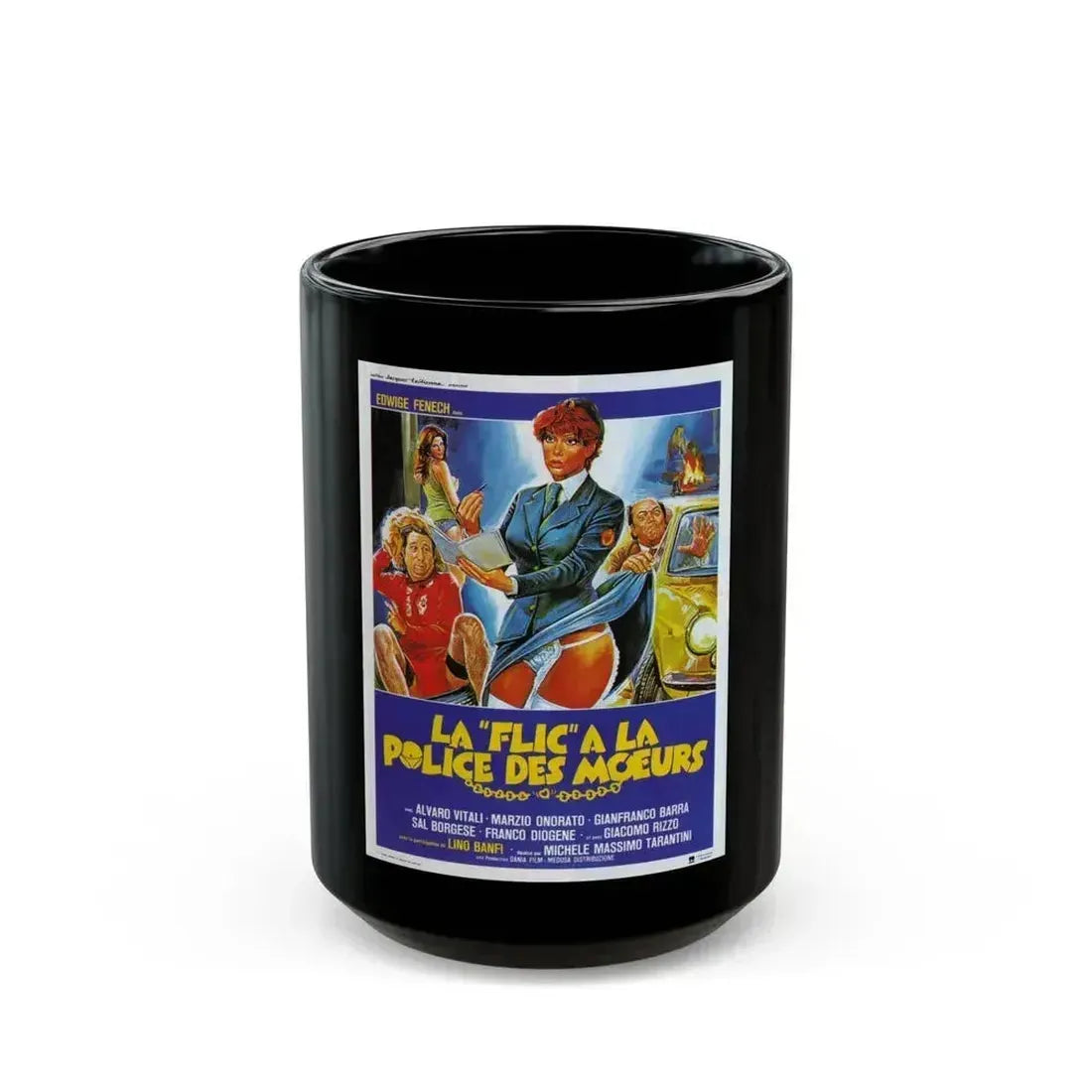 A POLICEWOMAN OF THE VICE SQUAD 1982 Movie Poster - Black Coffee Mug 15oz - Go Mug Yourself