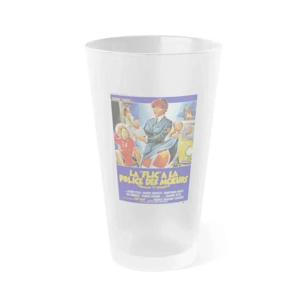 A POLICEWOMAN OF THE VICE SQUAD 1982 Movie Poster - Frosted Pint Glass 16oz 16oz Frosted - Go Mug Yourself