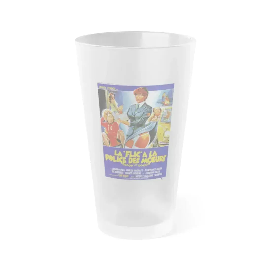 A POLICEWOMAN OF THE VICE SQUAD 1982 Movie Poster - Frosted Pint Glass 16oz 16oz Frosted - Go Mug Yourself
