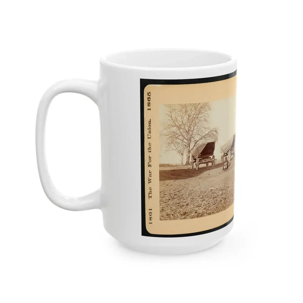 A Pontoon Boat On Wheels (U.S. Civil War) White Coffee Mug - Go Mug Yourself