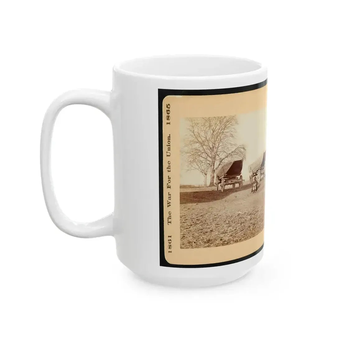 A Pontoon Boat On Wheels (U.S. Civil War) White Coffee Mug - Go Mug Yourself