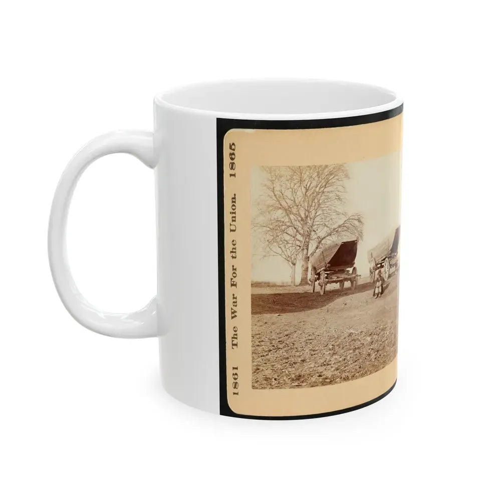 A Pontoon Boat On Wheels (U.S. Civil War) White Coffee Mug - Go Mug Yourself