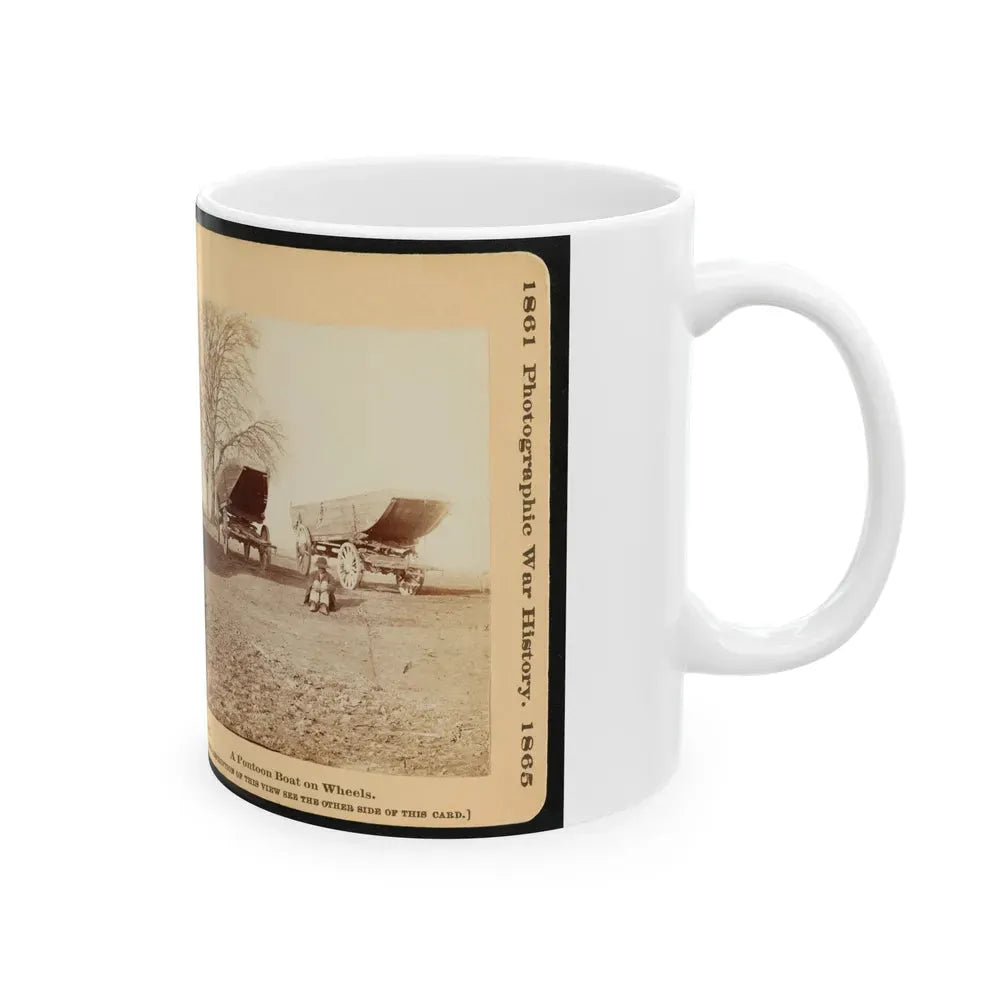 A Pontoon Boat On Wheels (U.S. Civil War) White Coffee Mug - Go Mug Yourself