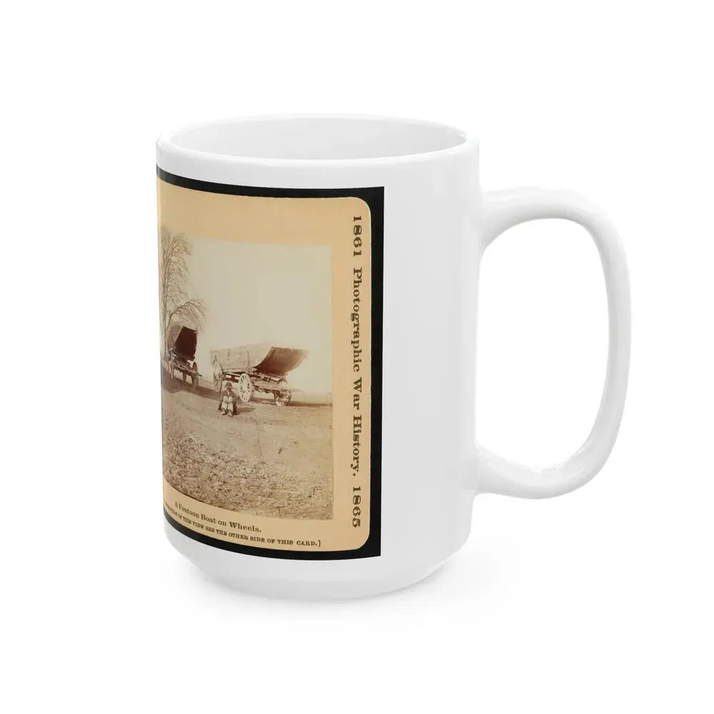 A Pontoon Boat On Wheels (U.S. Civil War) White Coffee Mug - Go Mug Yourself