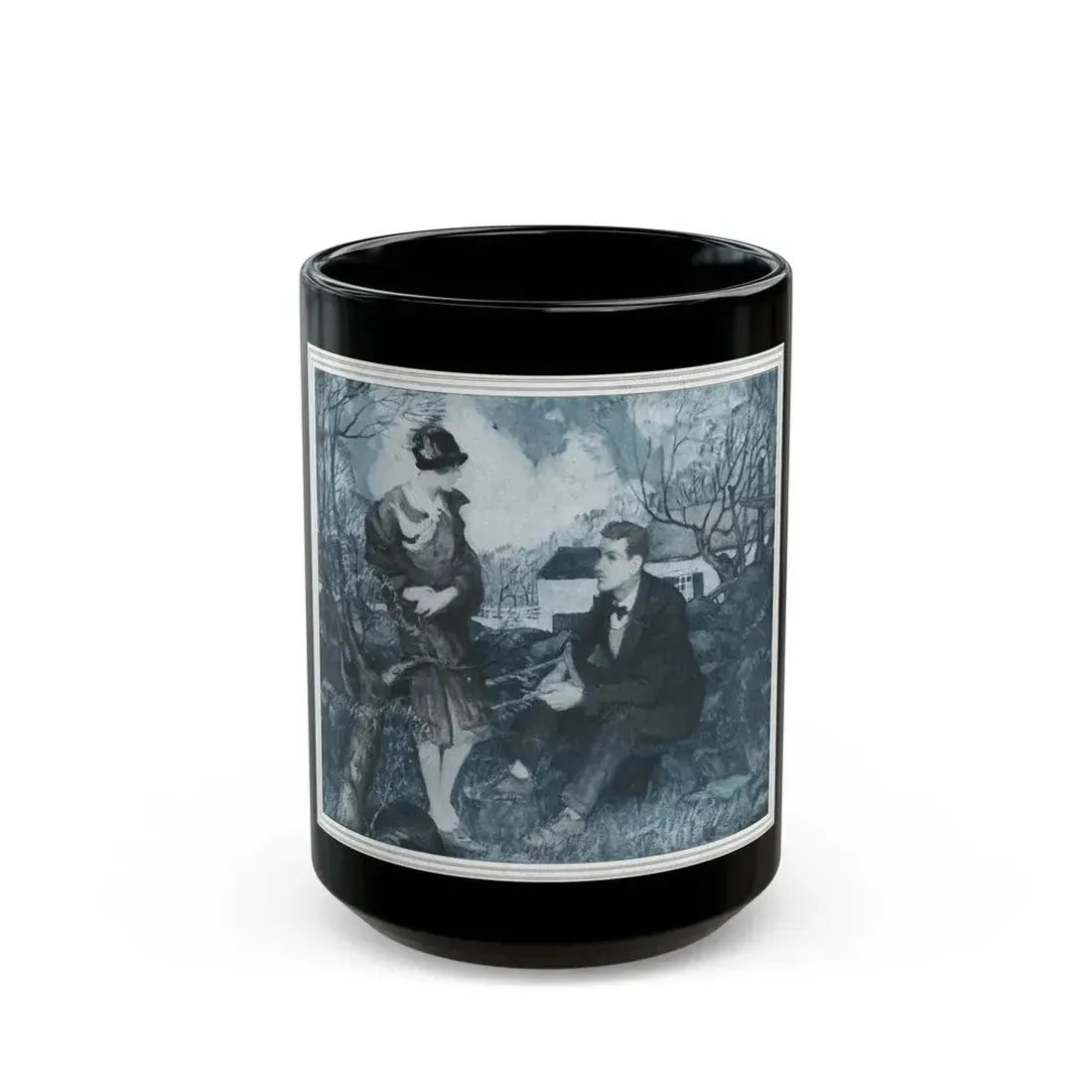 A Poor Man's Cottage, McCall's, May 1927 - Black Coffee Mug 15oz - Go Mug Yourself