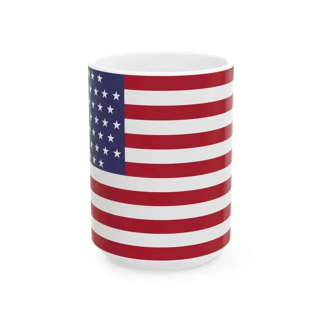A possible flag of the United States of America displaying 55 stars 1 (United States) White Coffee Mug 15oz - Go Mug Yourself