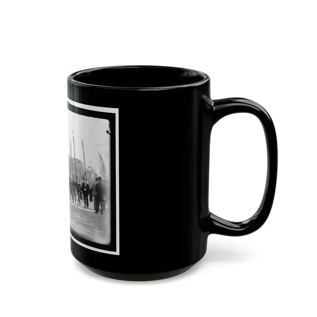 A Post From Trenton, N.J., With Tattered Battle Flags (U.S. Civil War) Black Coffee Mug - Go Mug Yourself