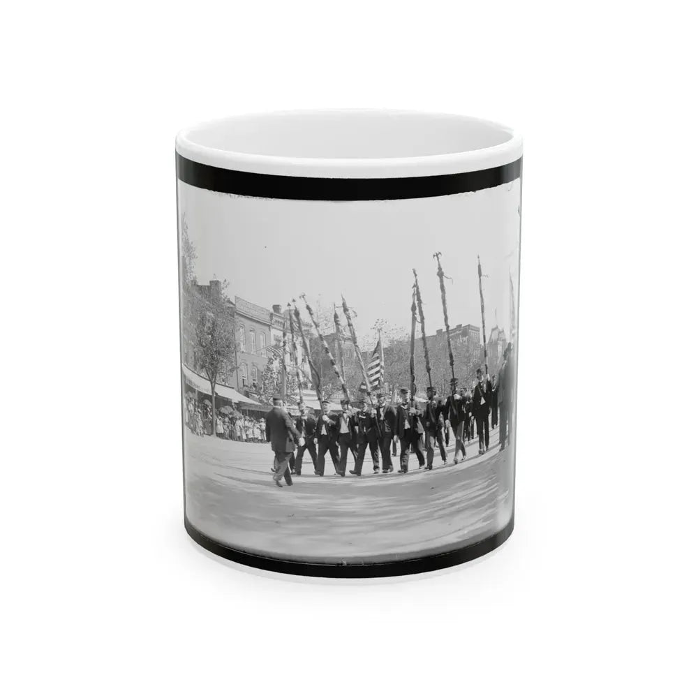 A Post From Trenton, N.J., With Tattered Battle Flags (U.S. Civil War) White Coffee Mug 11oz - Go Mug Yourself