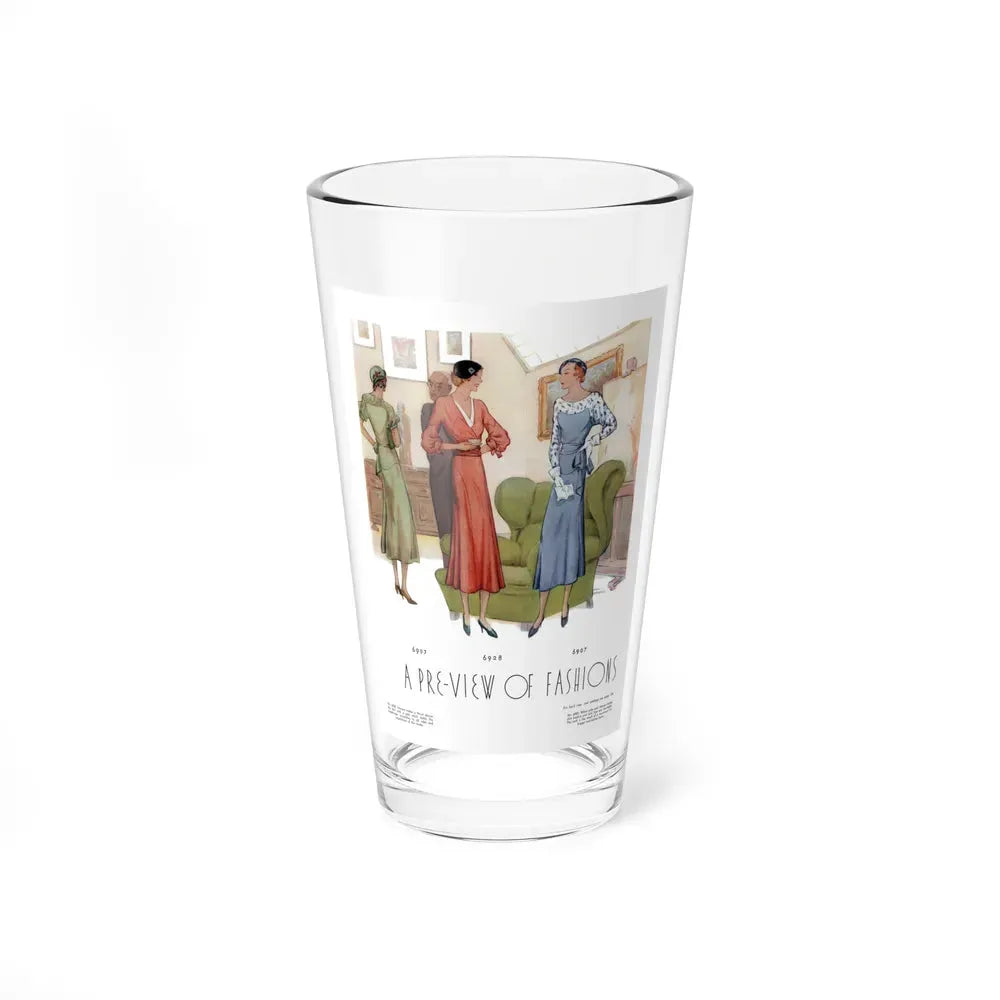 A Pre-View Of Fashions, McCall's, May 1932 (Magazine Illustration) Pint Glass 16oz 16oz - Go Mug Yourself