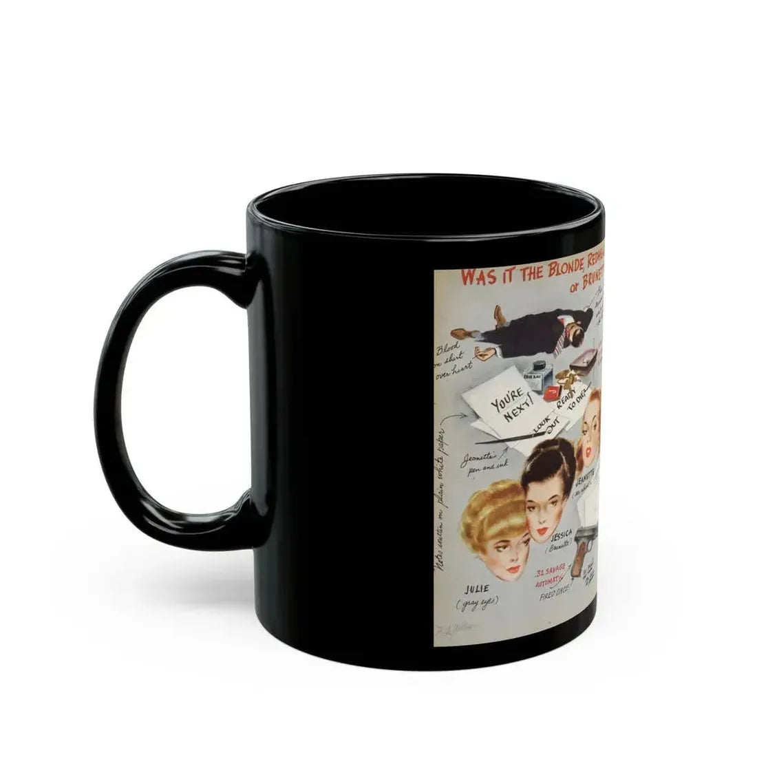 A Problem In Murder, Coronet magazine, September 1947 - Black Coffee Mug - Go Mug Yourself