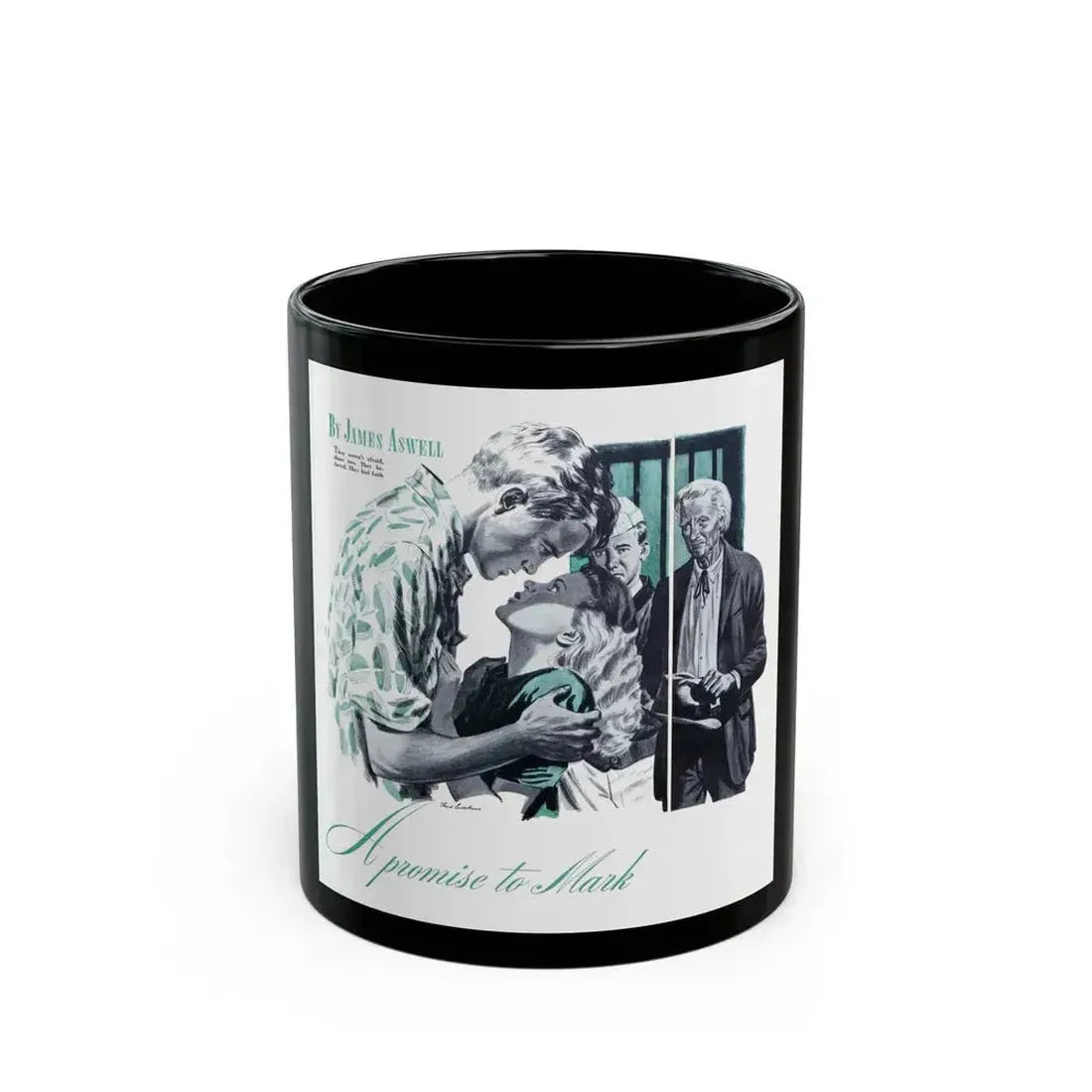 A Promise To Mark, Good Housekeeping, July 1943 - Black Coffee Mug 11oz - Go Mug Yourself