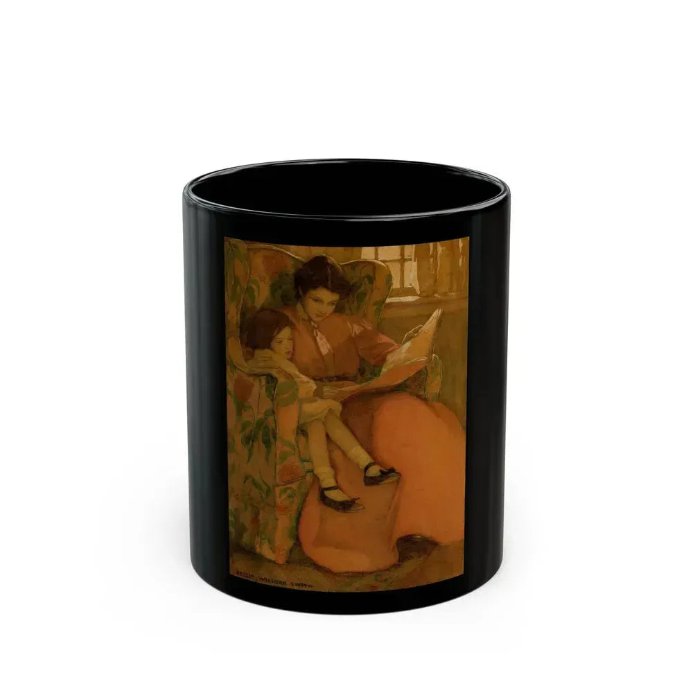 A Rainy Day, Dream Blocks original illustration, 1908 - Black Coffee Mug 11oz - Go Mug Yourself