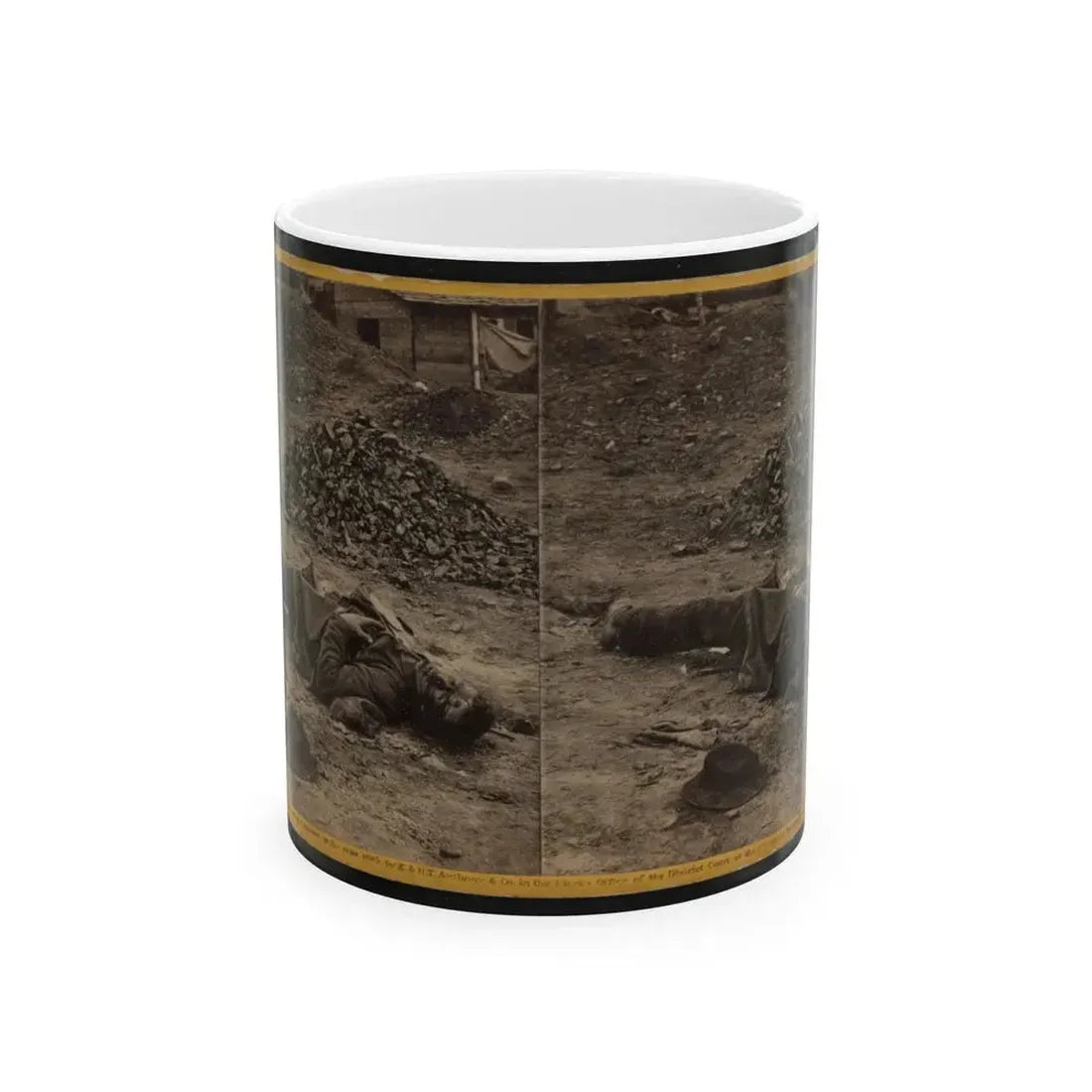 A Rebel Soldier, Killed In The Trenches Before Petersburgh (I.E. Petersburg) ... (U.S. Civil War) White Coffee Mug 11oz - Go Mug Yourself