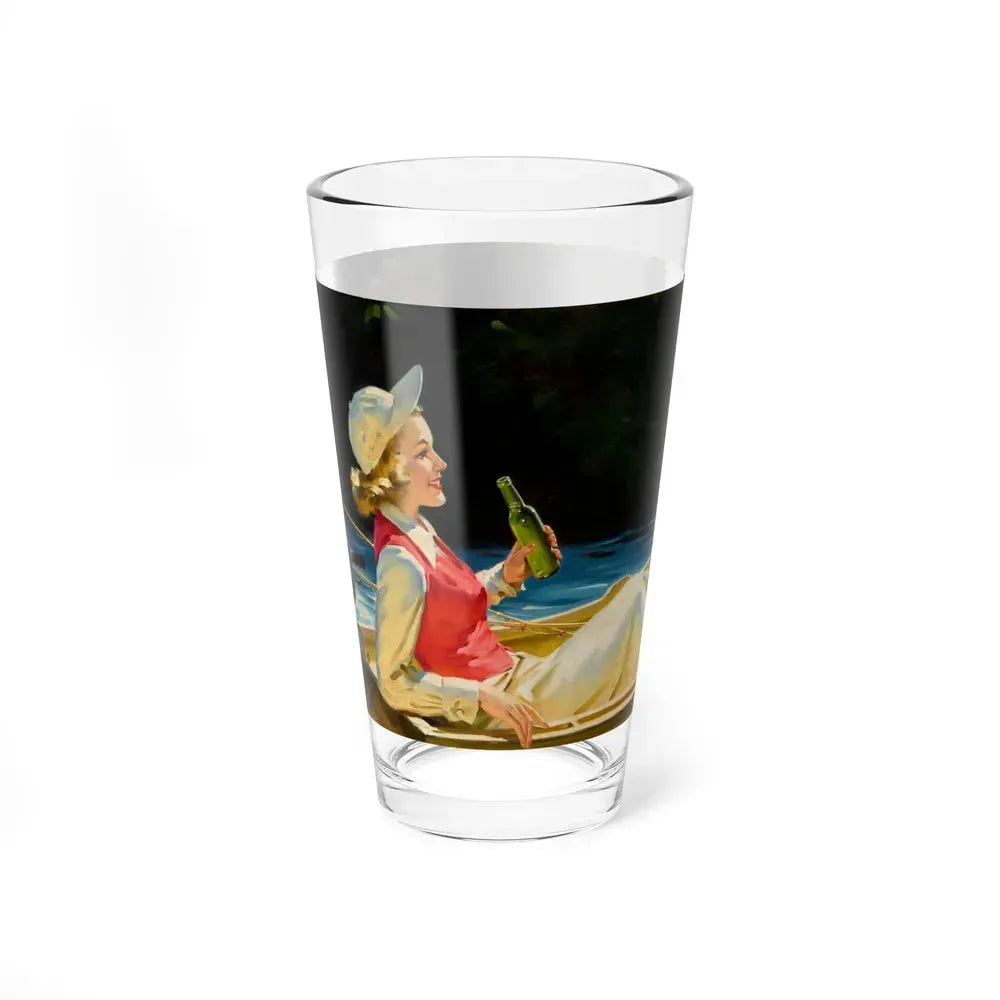 A Refreshing Break, beverage advertisement (Magazine Illustration) Pint Glass 16oz - Go Mug Yourself