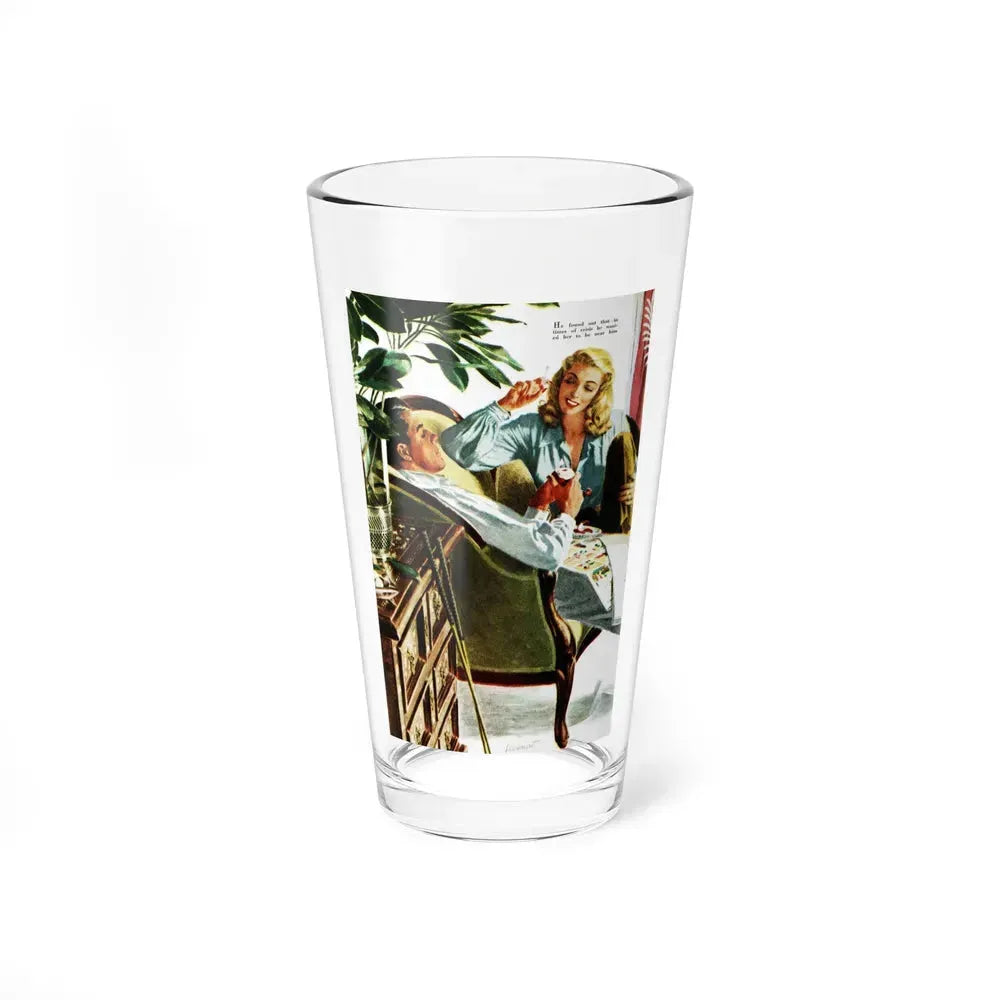 A Report on the Martins, Good Housekeeping, October 1945 (Magazine Illustration) Pint Glass 16oz 16oz - Go Mug Yourself