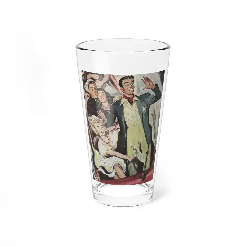 A Roller Coaster Ride to Hell (Magazine Illustration) Pint Glass 16oz 16oz - Go Mug Yourself