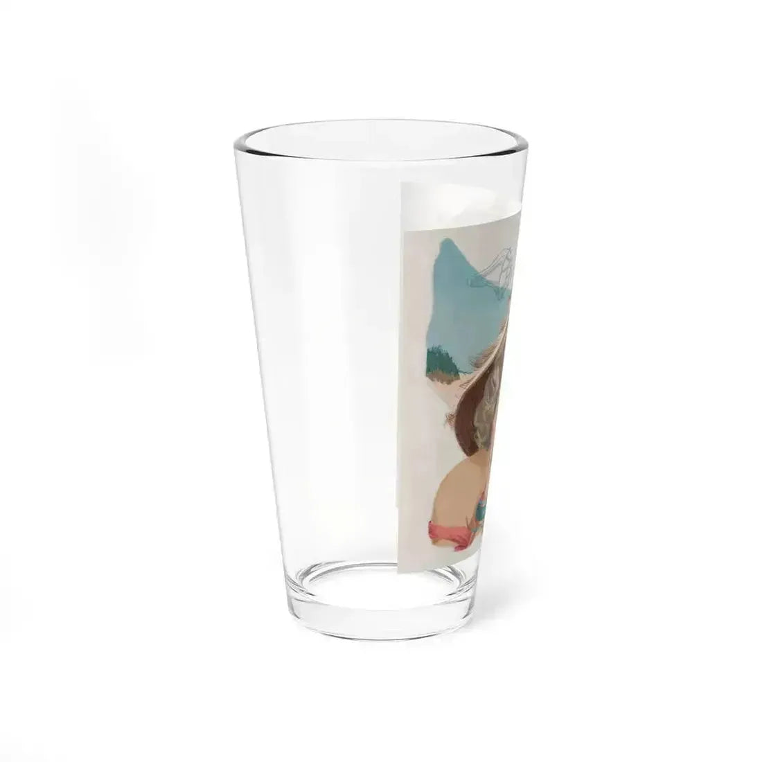 A Romance by the Beach, story illustration (Magazine Illustration) Pint Glass 16oz - Go Mug Yourself