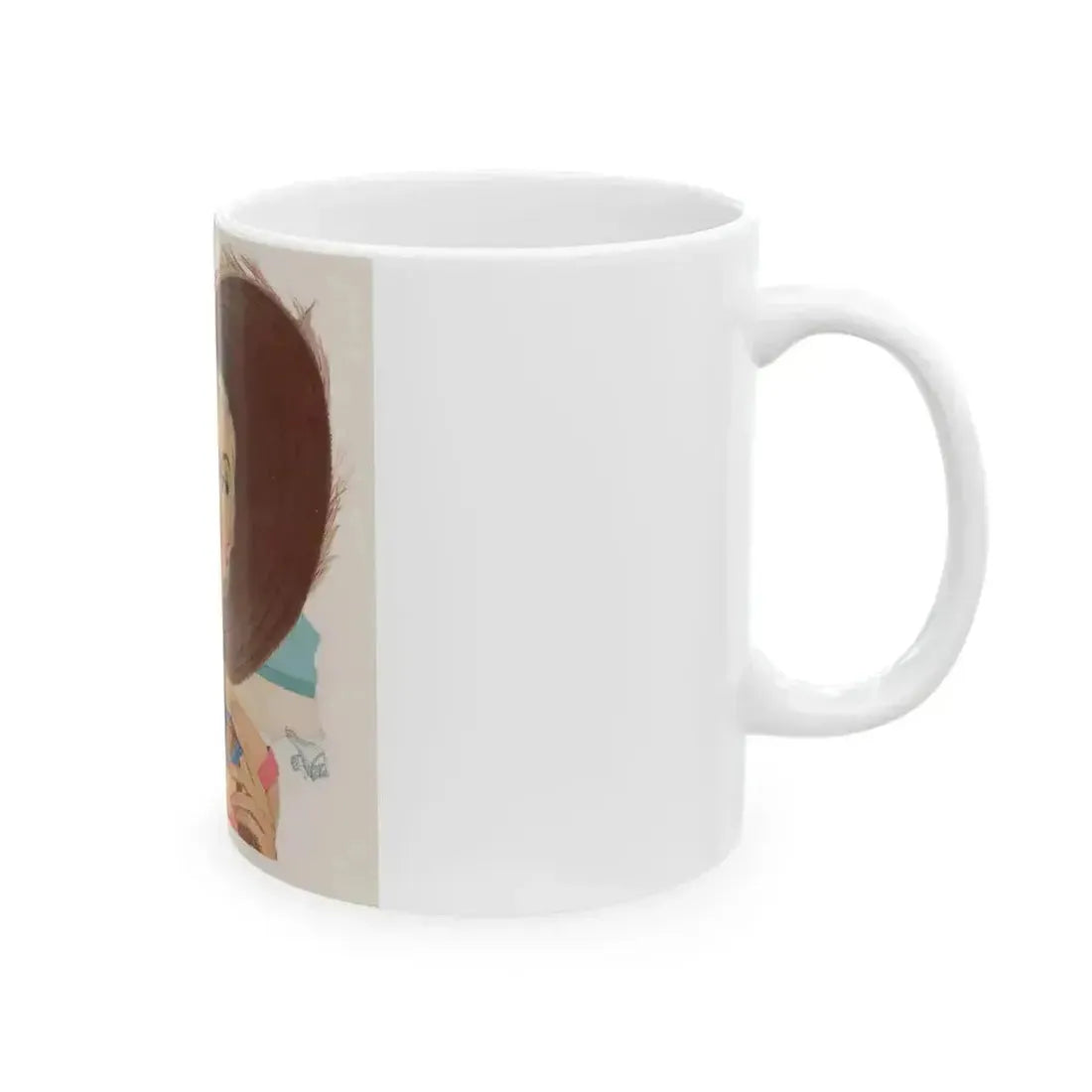 A Romance by the Beach, story illustration - White Coffee Mug - Go Mug Yourself