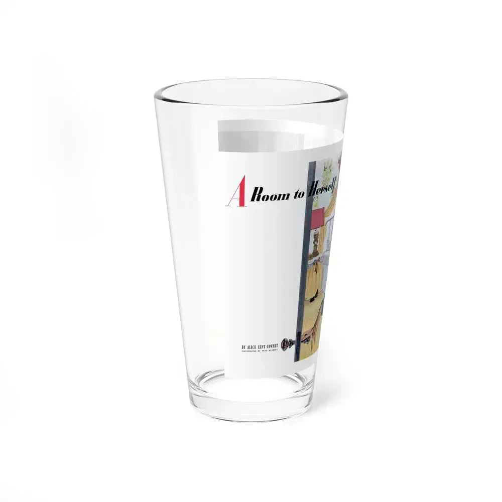 A Room to Herself, Redbook, May 1950 (Magazine Illustration) Pint Glass 16oz - Go Mug Yourself