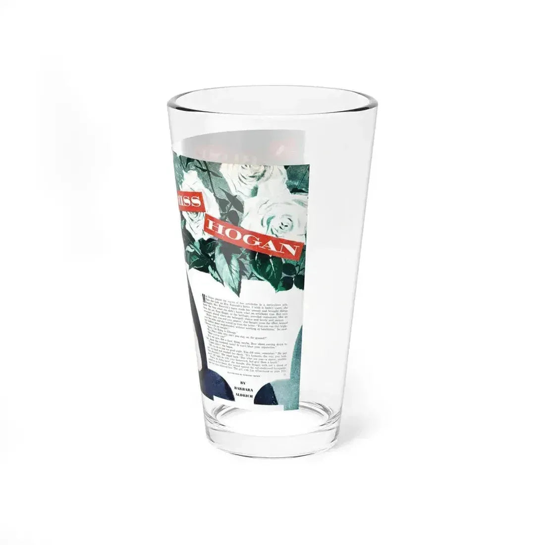 A Rose for Miss Hogan, Good Housekeeping, September 1950 (Magazine Illustration) Pint Glass 16oz - Go Mug Yourself