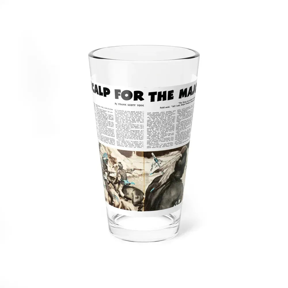 A Scalp For The Major, Adam magazine, April 1955 (Magazine Illustration) Pint Glass 16oz 16oz - Go Mug Yourself