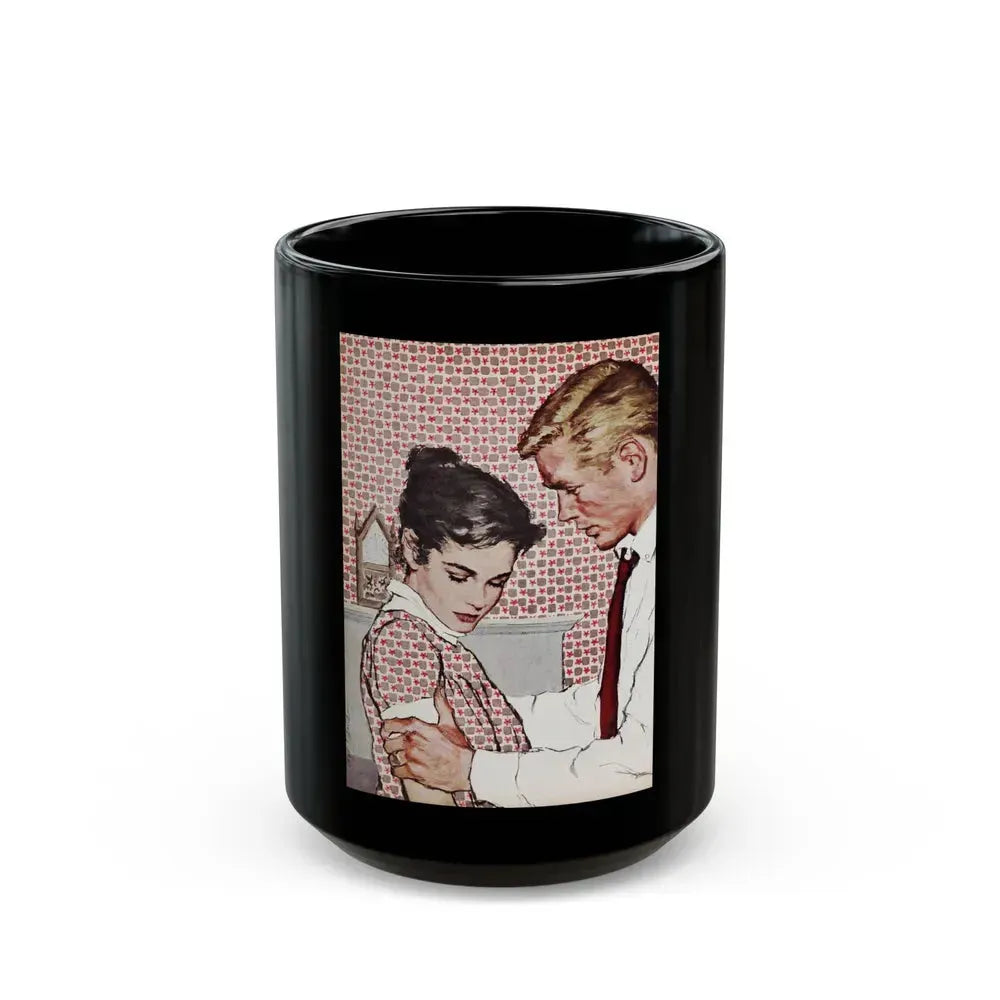 A Second Baby is Different, Chatelaine, February 1958 - Black Coffee Mug 15oz - Go Mug Yourself