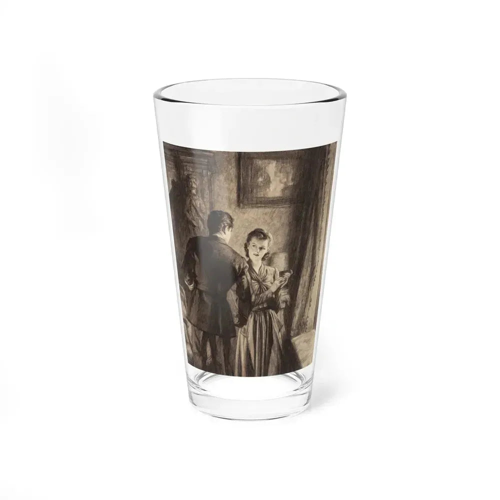 A Secret Encounter, American Legion magazine story illustration, circa 1930 (Magazine Illustration) Pint Glass 16oz 16oz - Go Mug Yourself