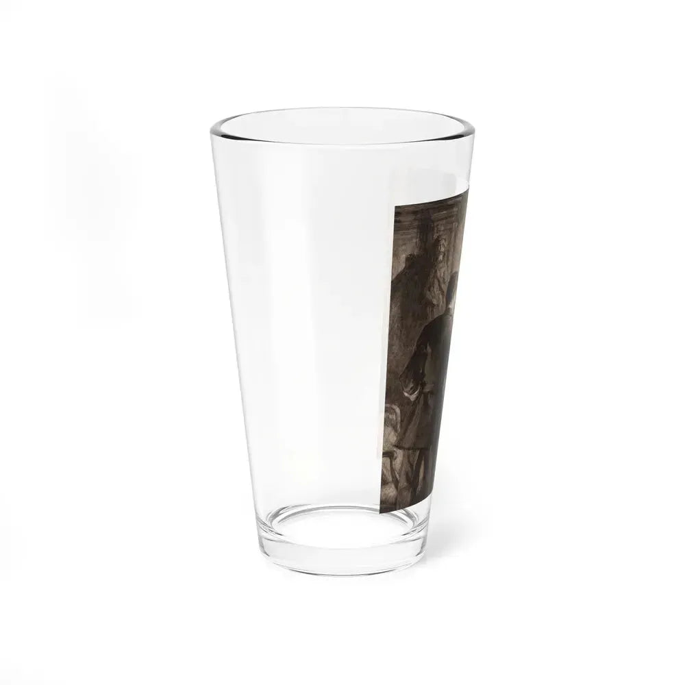 A Secret Encounter, American Legion magazine story illustration, circa 1930 (Magazine Illustration) Pint Glass 16oz - Go Mug Yourself