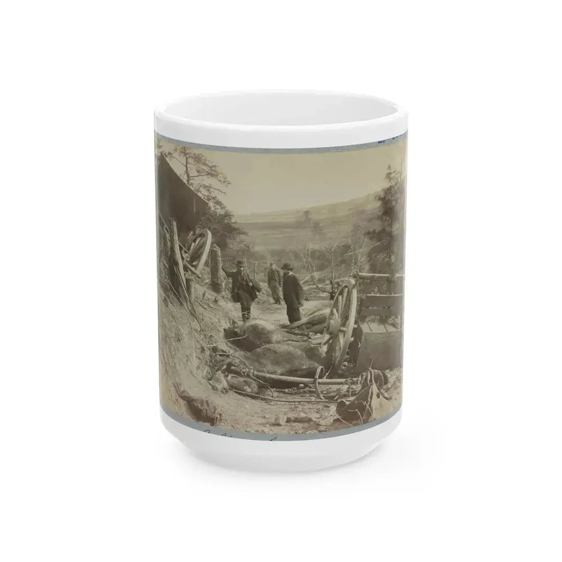 A Shattered Caisson, Fredericksburg, Va. (U.S. Civil War) White Coffee Mug 15oz - Go Mug Yourself