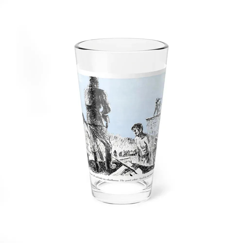 A Slave Escapes from Atomgrad (1), Blue Book Magazine, March 1950 (Magazine Illustration) Pint Glass 16oz 16oz - Go Mug Yourself