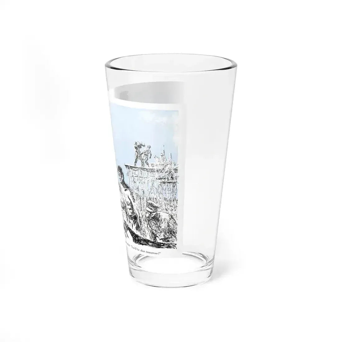 A Slave Escapes from Atomgrad (1), Blue Book Magazine, March 1950 (Magazine Illustration) Pint Glass 16oz - Go Mug Yourself