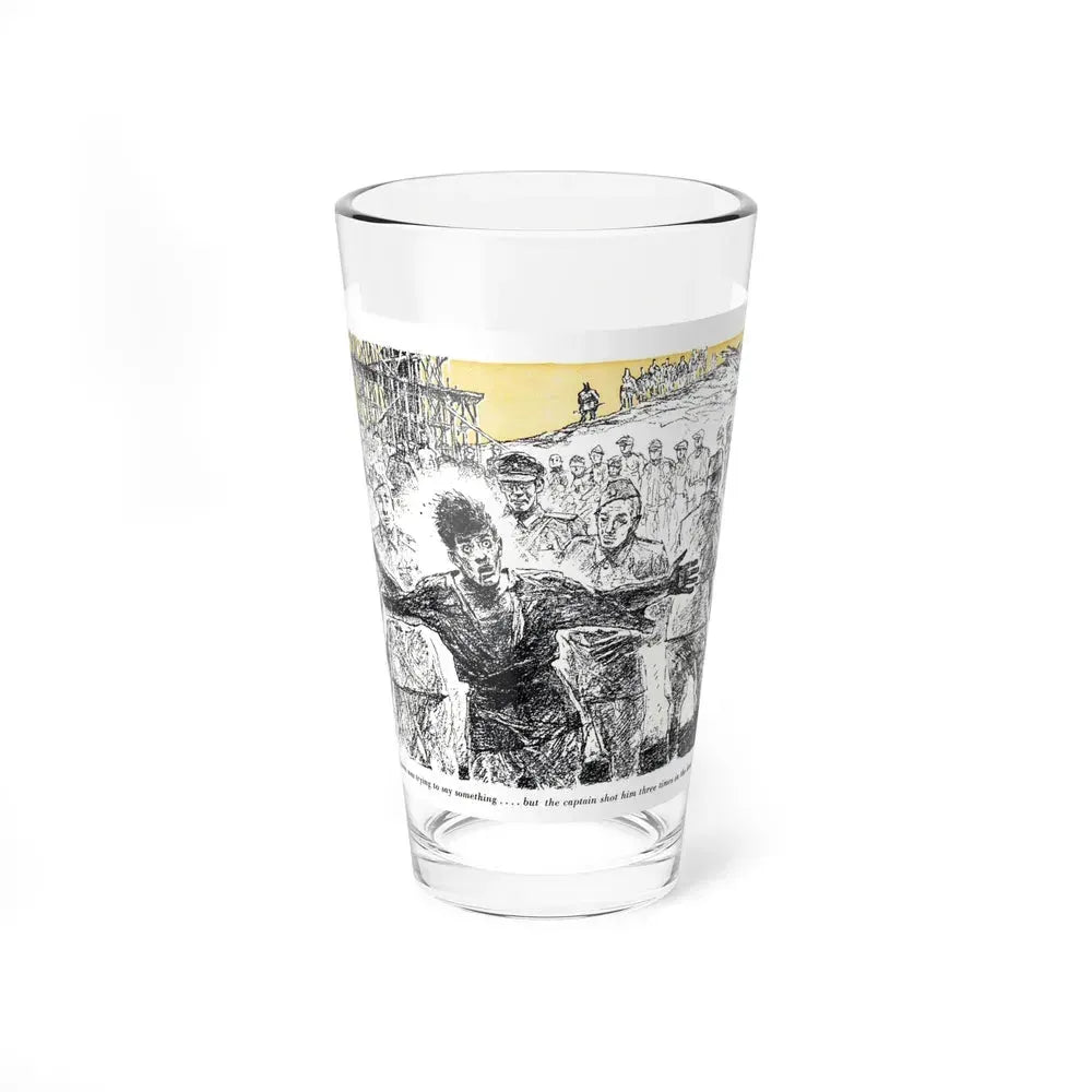 A Slave Escapes from Atomgrad (2), Blue Book Magazine, March 1950 (Magazine Illustration) Pint Glass 16oz 16oz - Go Mug Yourself