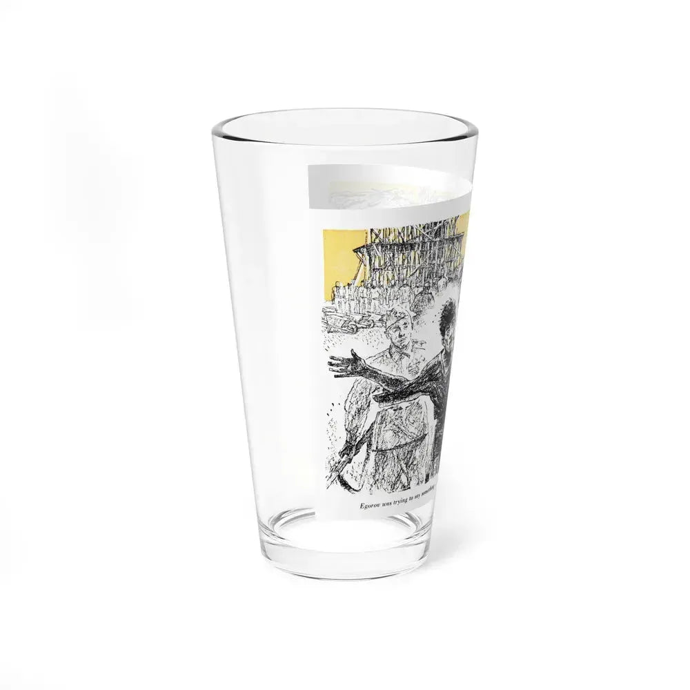A Slave Escapes from Atomgrad (2), Blue Book Magazine, March 1950 (Magazine Illustration) Pint Glass 16oz - Go Mug Yourself