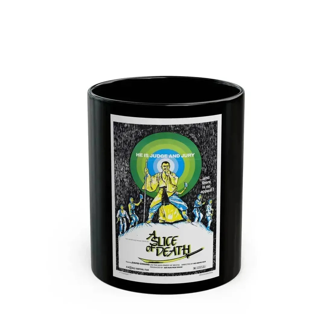 A SLICE OF DEATH 1979 Movie Poster - Black Coffee Mug 11oz - Go Mug Yourself