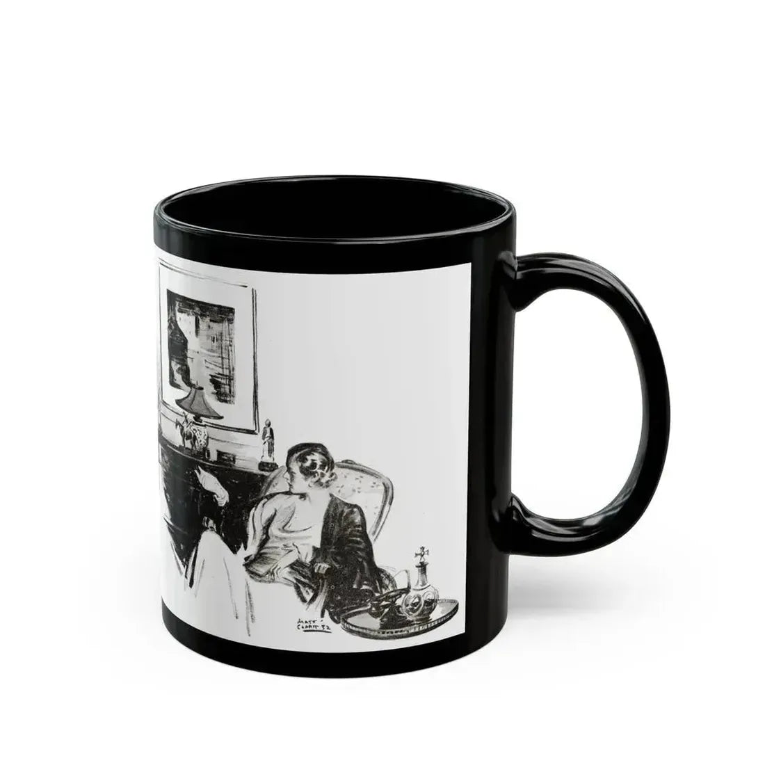 A Social Error (2), The American Magazine, August 1932 - Black Coffee Mug - Go Mug Yourself