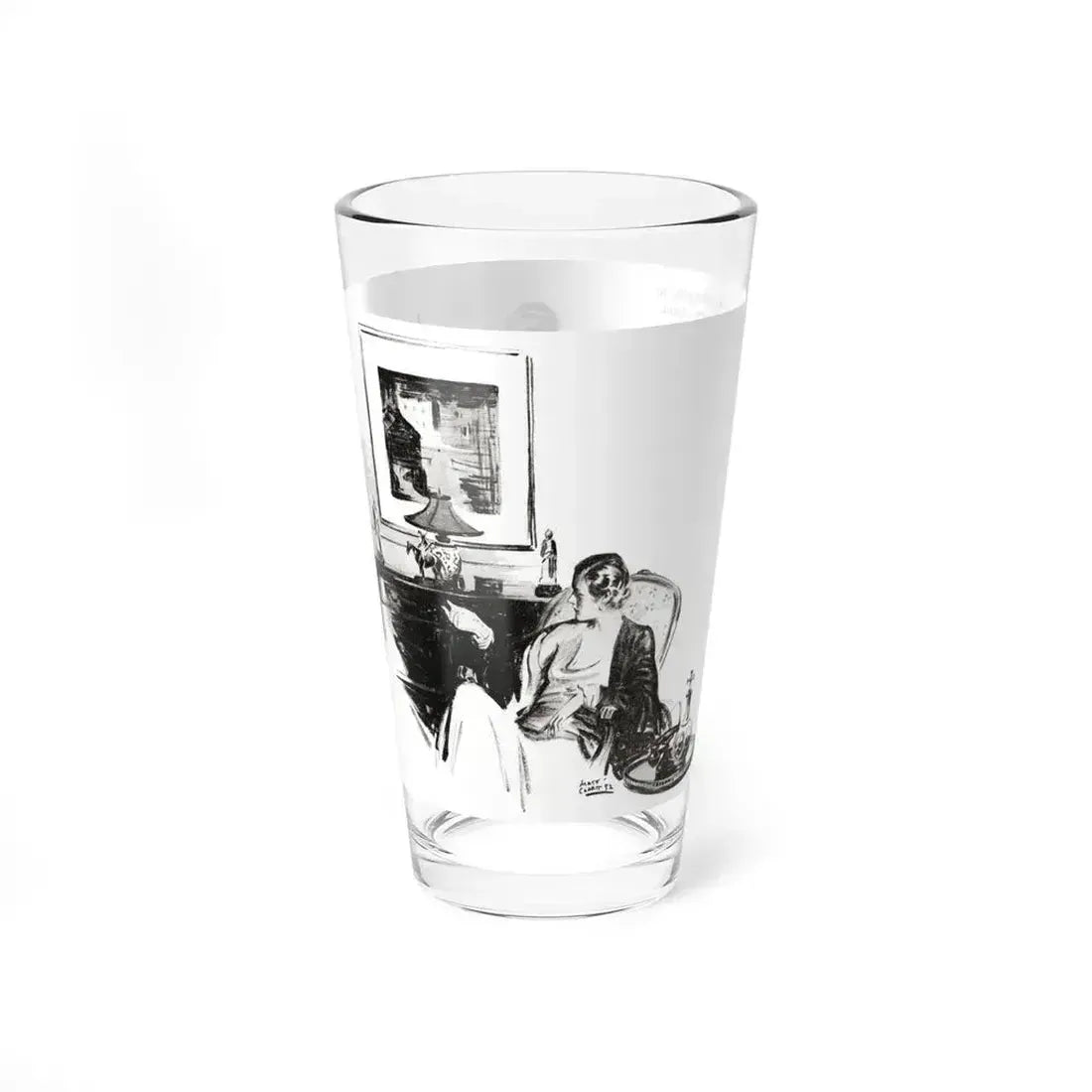 A Social Error (2), The American Magazine, August 1932 (Magazine Illustration) Pint Glass 16oz - Go Mug Yourself