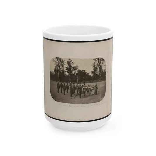 A Squad Of Capt. Smith's Battery - Lieut. Woods In Command (U.S. Civil War) White Coffee Mug 15oz - Go Mug Yourself