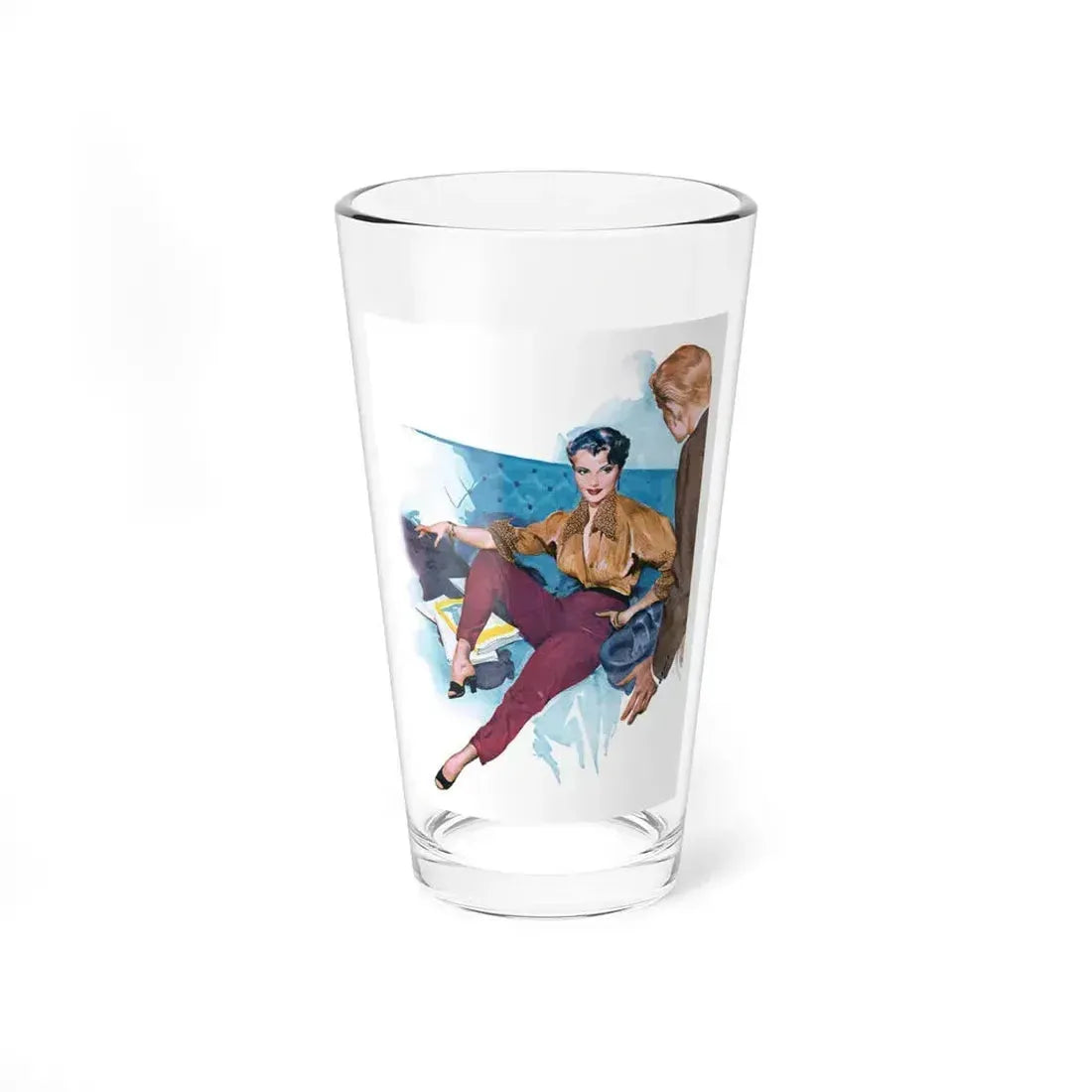 A Star Comes Home by Simon Penn, Woman's Own, 1955 (Magazine Illustration) Pint Glass 16oz 16oz - Go Mug Yourself