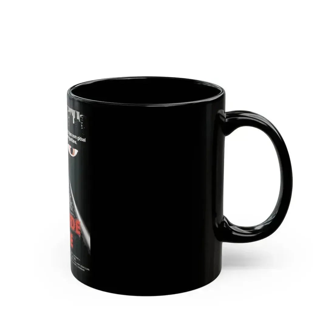 A STRANGER IS WATCHING (DANISH) 1982 Movie Poster - Black Coffee Mug - Go Mug Yourself
