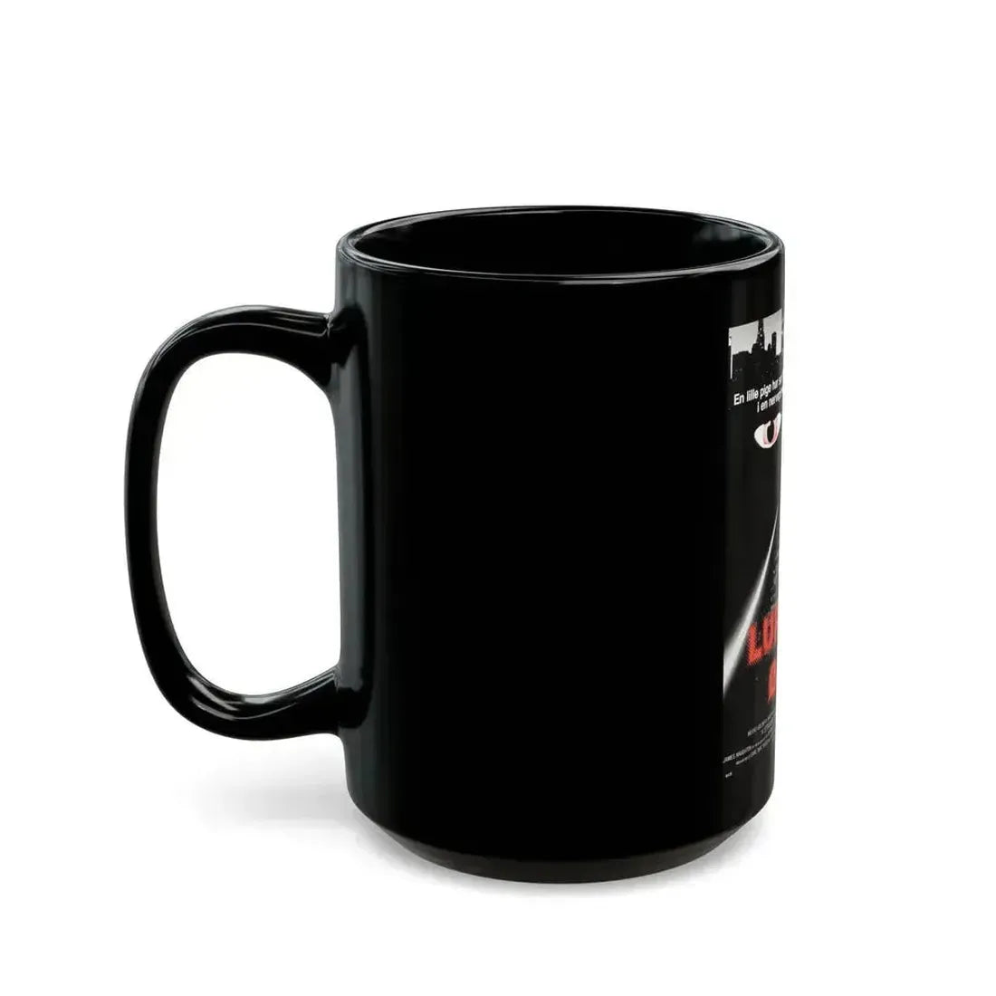 A STRANGER IS WATCHING (DANISH) 1982 Movie Poster - Black Coffee Mug - Go Mug Yourself