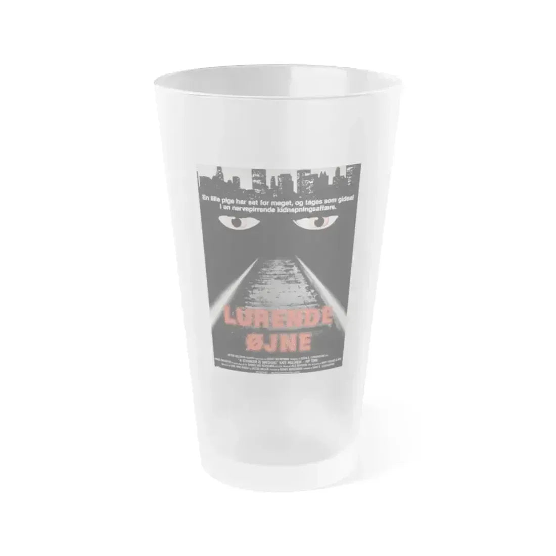 A STRANGER IS WATCHING (DANISH) 1982 Movie Poster - Frosted Pint Glass 16oz 16oz Frosted - Go Mug Yourself