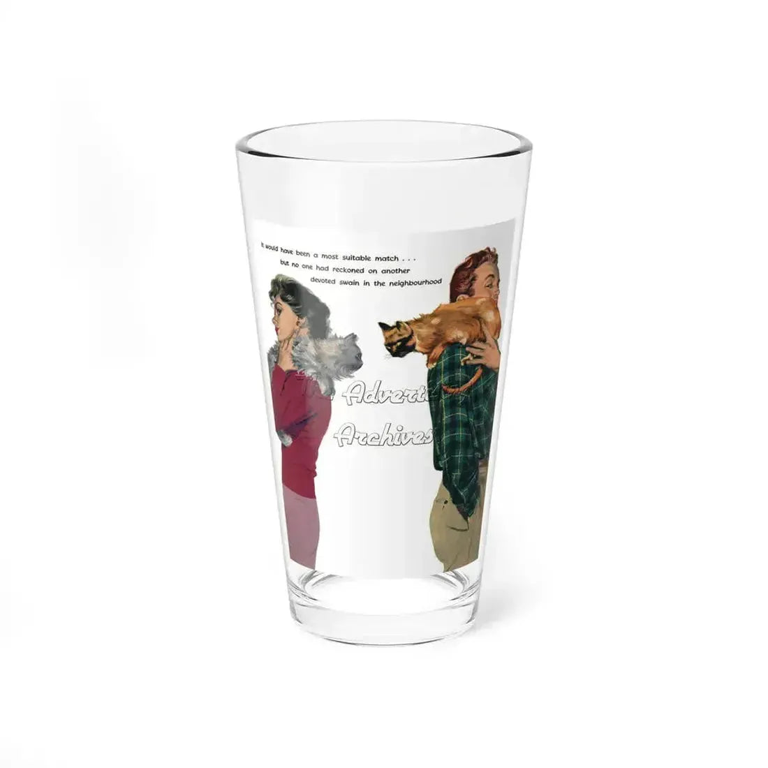 A Suitable Match, Animals Romans, UK, 1954 (Magazine Illustration) Pint Glass 16oz 16oz - Go Mug Yourself