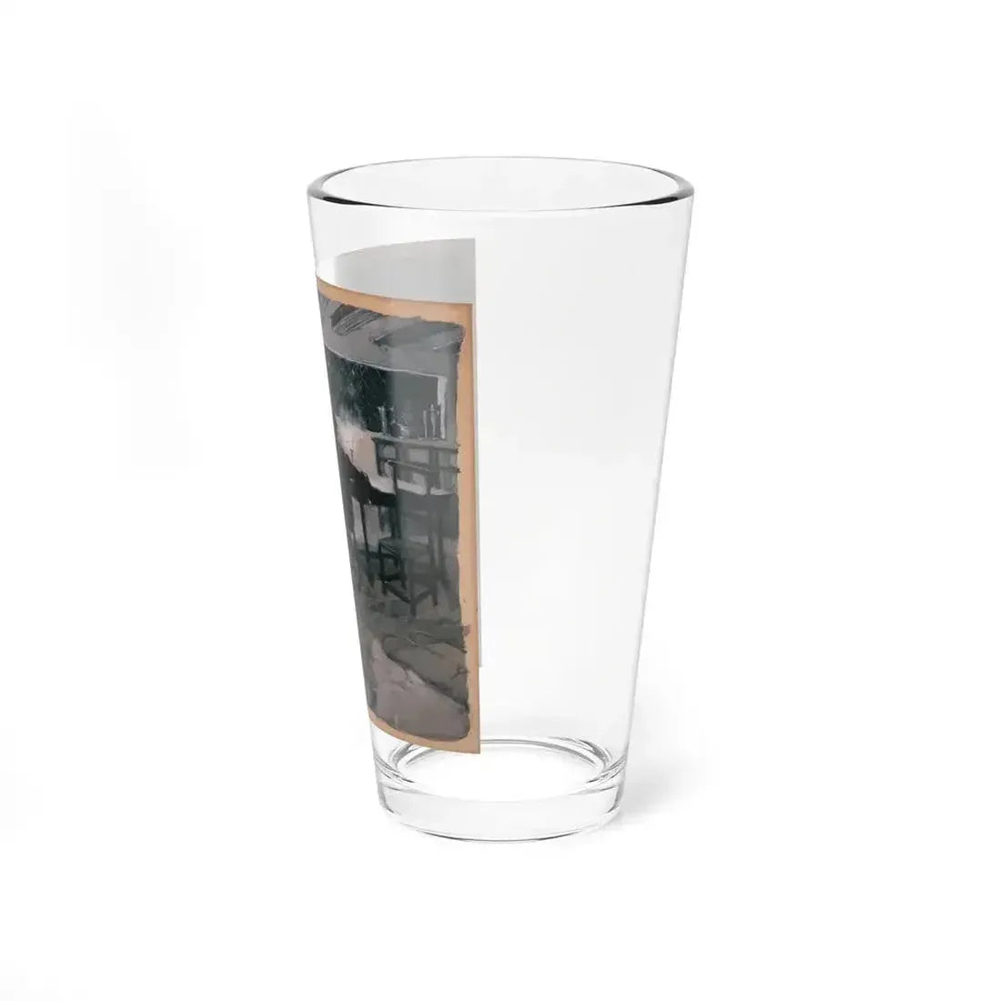 A Surprise Visit, probable magazine story illustration (Magazine Illustration) Pint Glass 16oz - Go Mug Yourself