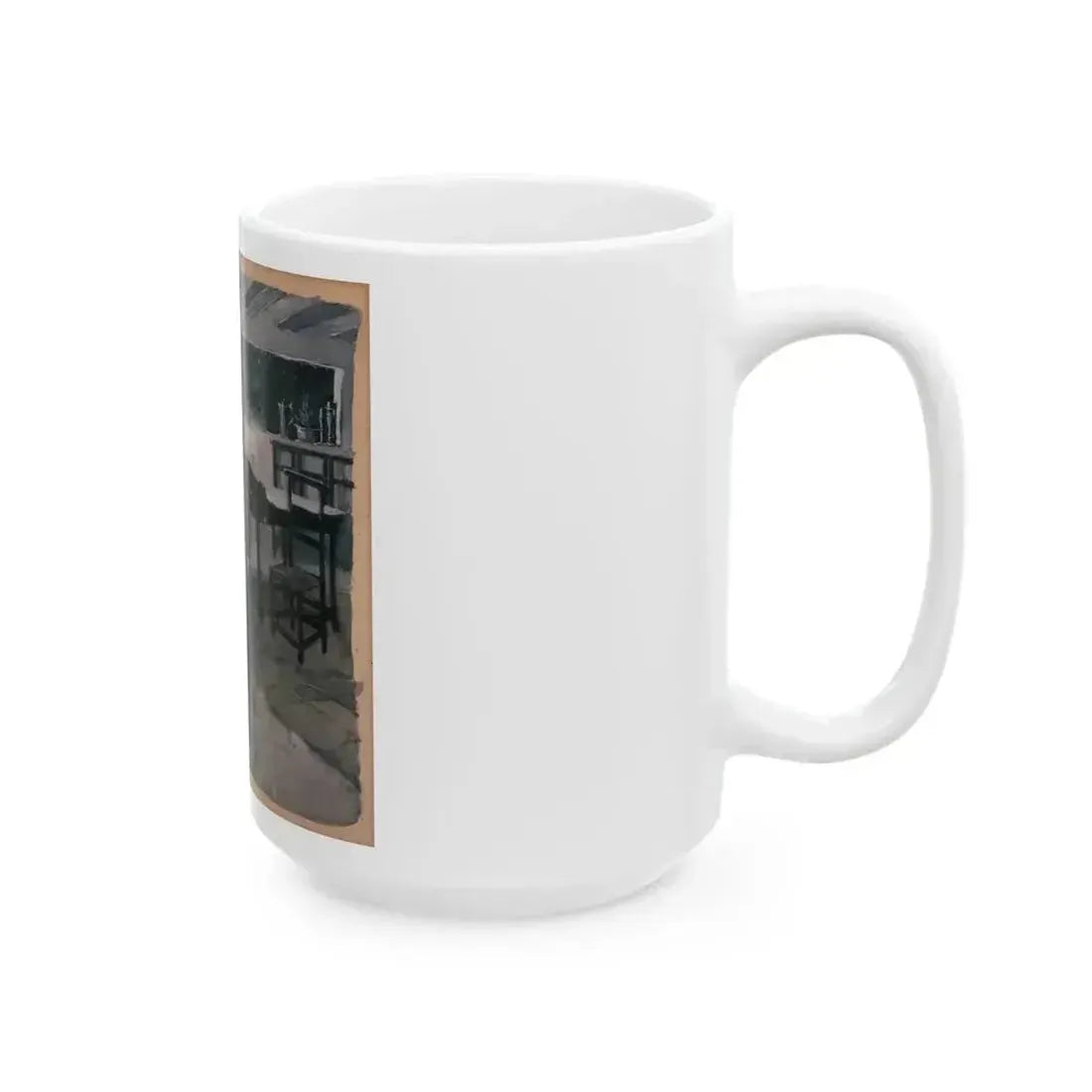 A Surprise Visit, probable magazine story illustration - White Coffee Mug - Go Mug Yourself