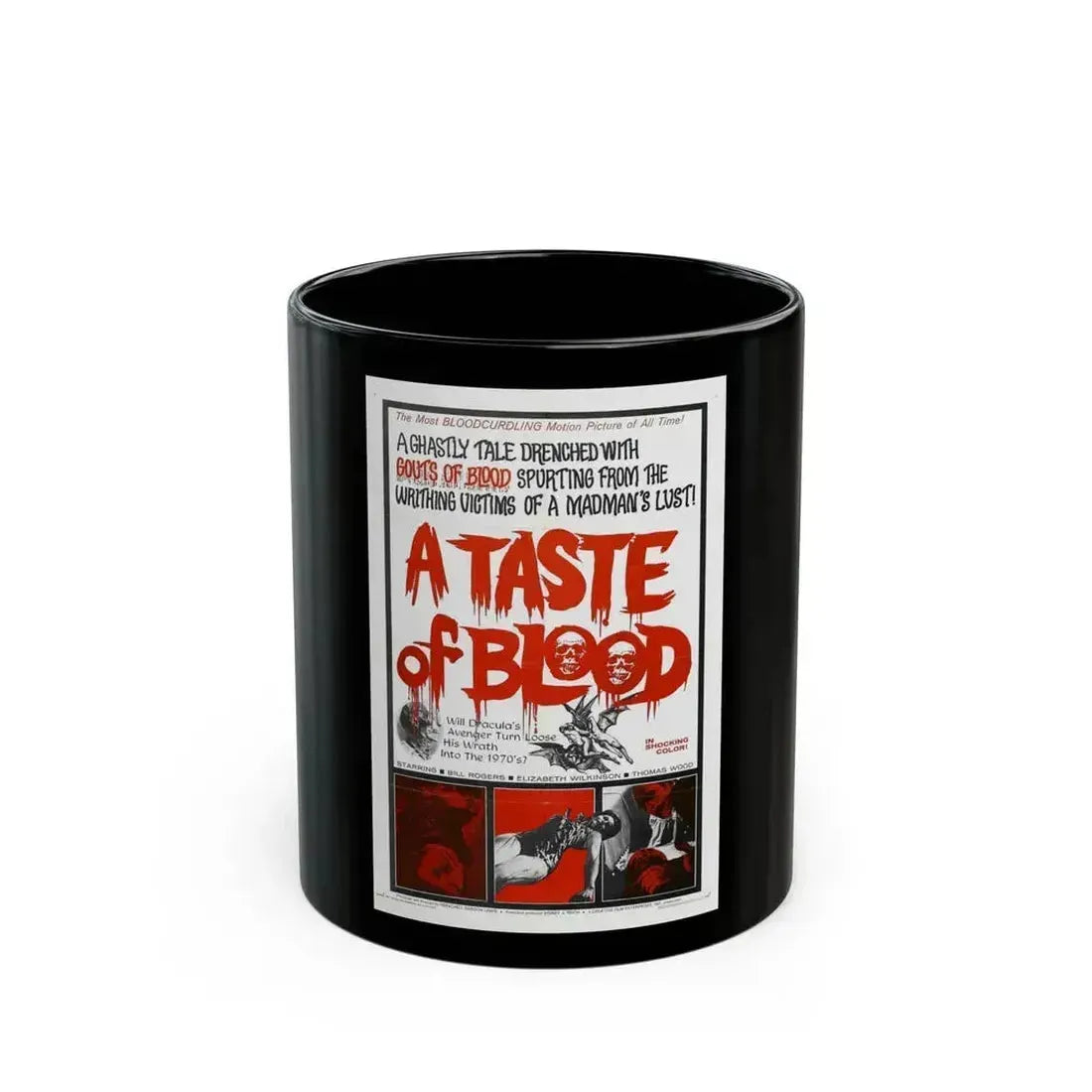 A TASTE OF BLOOD 1967 Movie Poster - Black Coffee Mug 11oz - Go Mug Yourself