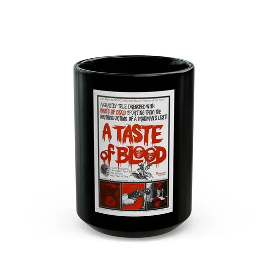 A TASTE OF BLOOD 1967 Movie Poster - Black Coffee Mug 15oz - Go Mug Yourself
