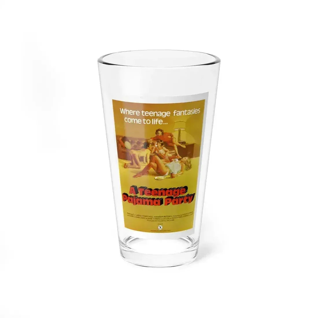 A TEENAGE PAJAMA PARTY 1977 Movie Poster - Pint Glass 16oz 16oz - Go Mug Yourself